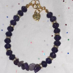 Amethyst, Purple and Gold Jewelry Set